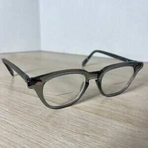 Vintage ROMCO USS 4 1/2–5 3/4 Eyeglasses Gray Transparent Frames Military 44-20